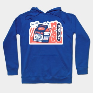 Red and Blue Milk Carton Cat Hoodie